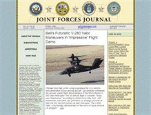 Tablet Screenshot of jointforcesjournal.com